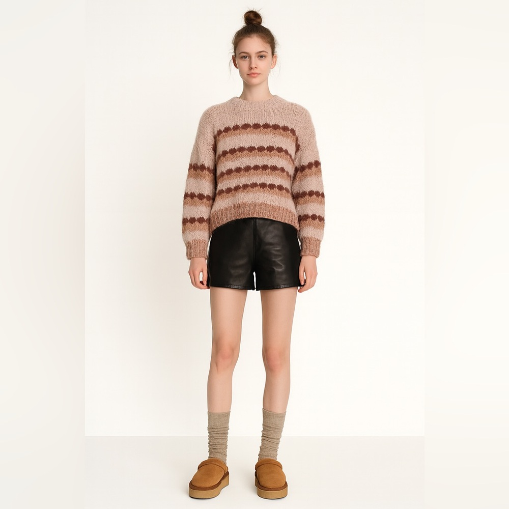 Anthropologie Elsamanda Alpaca Wool Blend Sweater Medium Made in Italy